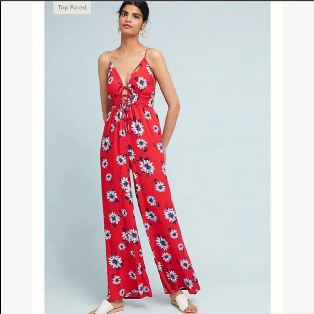 Anthropologie Yumi Kim Janice Floral Jumpsuit - Picture 1 of 6